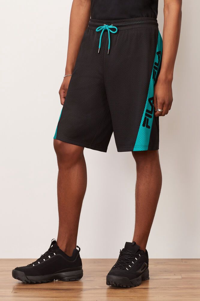 Fila Saros Shorts Black - Mens - 71203YGKQ